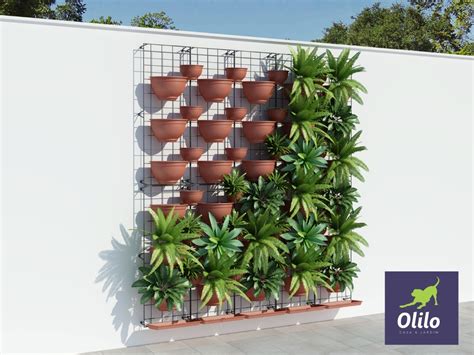 Trio Módulo Painel Jardim Vertical 129x100cm 3 Bandejas R 395 00