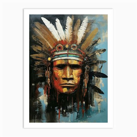 Hopi Horizons in Masks - Native Americans Series Art Print by Art ...