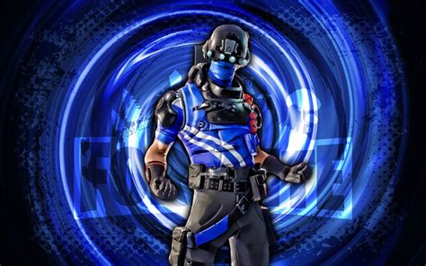 Descargar K Comando De Carbono Fortnite Fondo De Espiral Azul