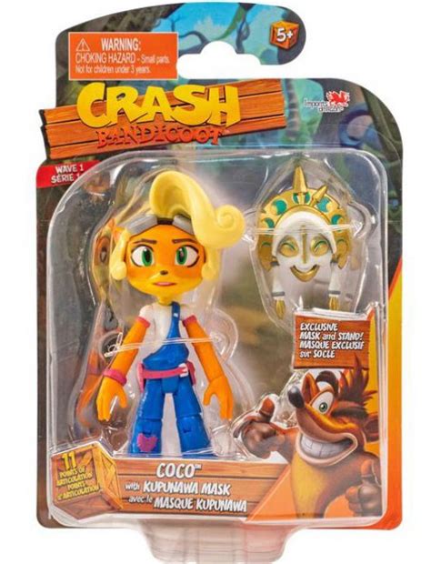 Crash Bandicoot Coco Kupuna Action Figure With Kupunawa Mask