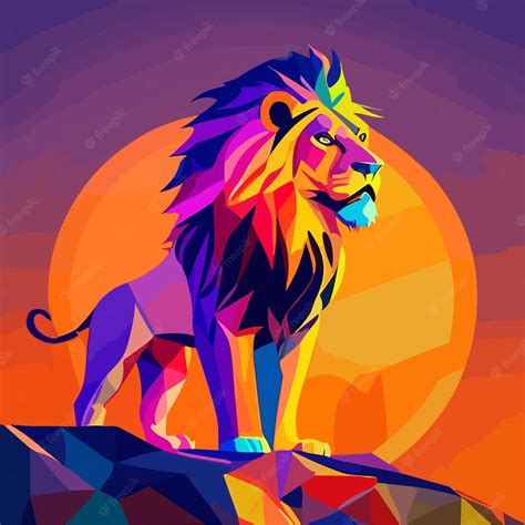 Premium Vector A Lion Full Color Vector Art