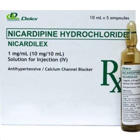 Liquid Nicardipine Hydrochloride Injection At Best Price In Surat