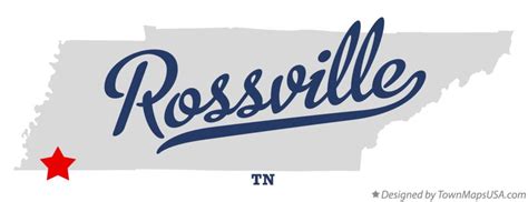 Map of Rossville, TN, Tennessee