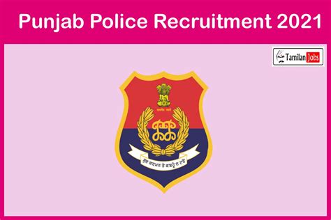 Punjab Police Recruitment Out Apply Online Constable Jobs