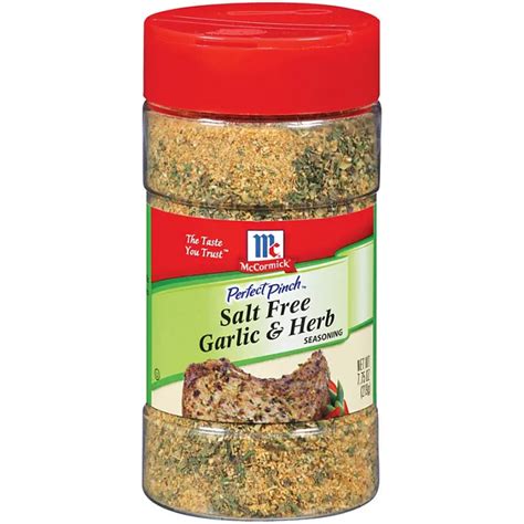 Mccormick Perfect Pinch Salt Free Garlic And Herb Seasoning 775 Oz Sams Club