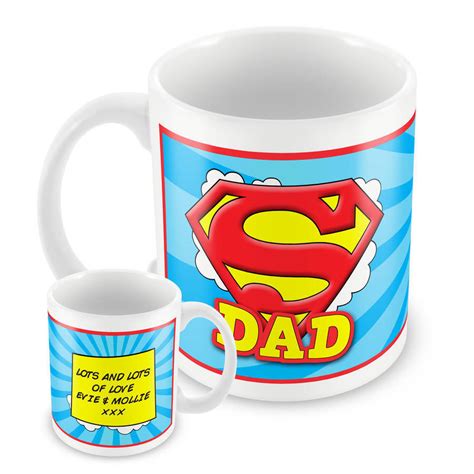 Super Dad Hero Personalised Mug By Able Labels