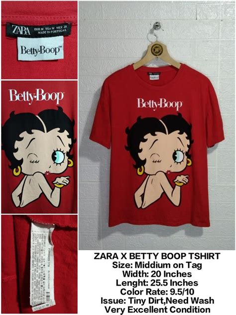 Zara X Betty Boop Tshirt Women S Fashion Tops Shirts On Carousell