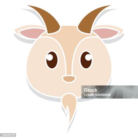 kartun kepala kambing ilustrasi stok  gambar  alam