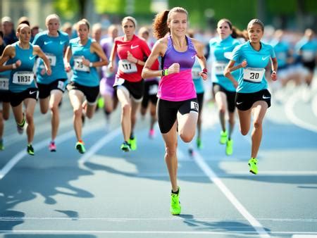 A group of people running on a race track Image & Design ID 0000123935 ...