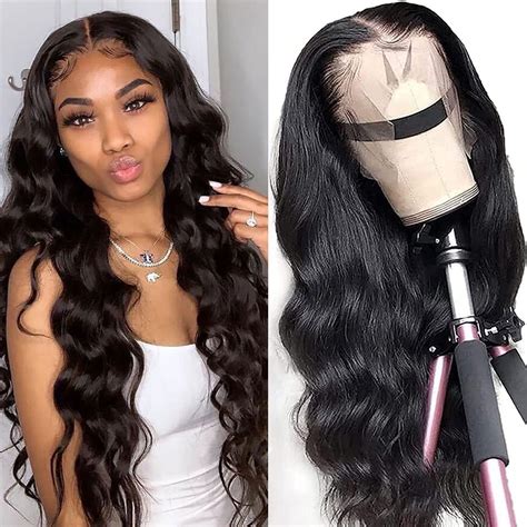 Siji Mei 16 Inch Body Wave Lace Front Wig 150 Density Brazilian Human Hair For Black Women