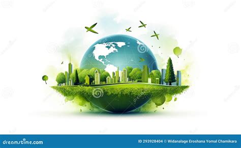 Sustainable Energy Powering A Greener Tomorrow Stock Illustration