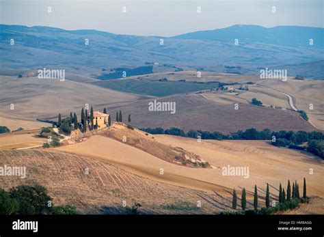 Farmhouse And Agricultural Landscape Near San Quirico D Orcia Val D