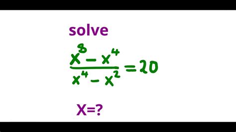 A Nice Exponential Equation A Nice Algebra Problem X X