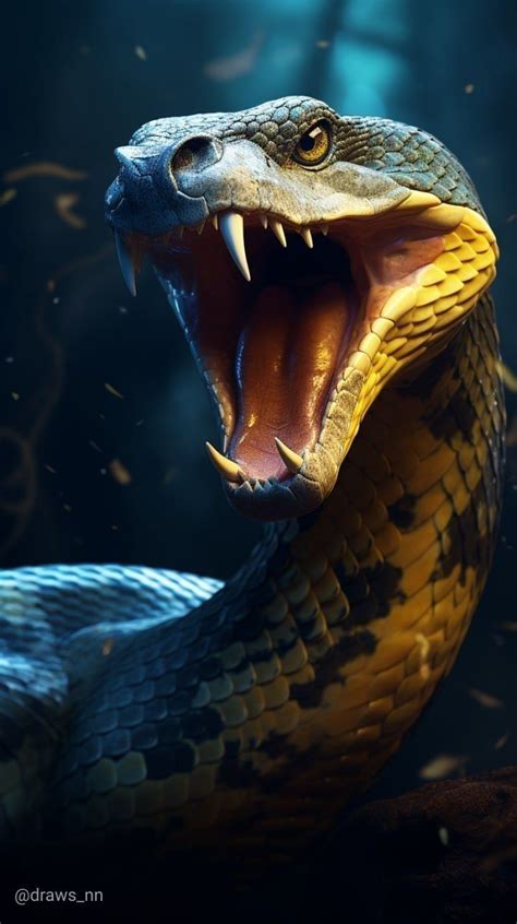 Angry Snake Art: Captivating Cobra Image