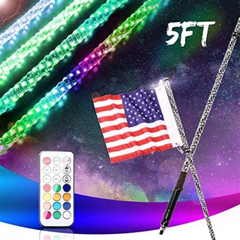 4ft LED Whip Light With Flag SWATOW INDUSTRIES Lighted Antenna Whip