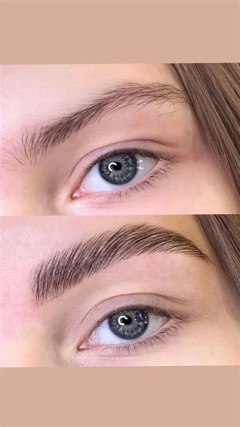 antes e depois brow lamination en 2023 Forma de ceja Cejas más