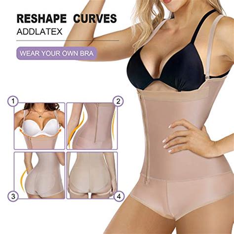 Eleady Womens Latex Waist Trainer Bodysuit Tummy Control Shapewear