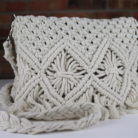 Macrame Crossbody Bag Etsy