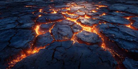 volcanic lava flow molten rock texture  surface stock illustration