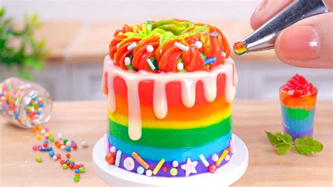 Satisfying Miniature Rainbow Cake Decorating Delicious Miniature