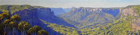 The Blue Mountains Govetts Leap Painting By Graham Gercken Fine Art