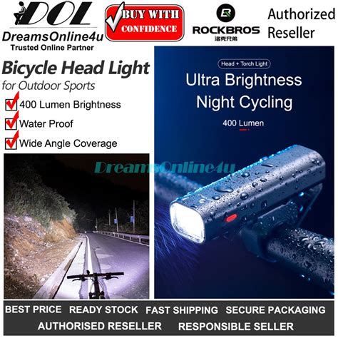 Rockbros Bicycle Headlight Front Led Torch Light Yq Qd Lm Wide Angle