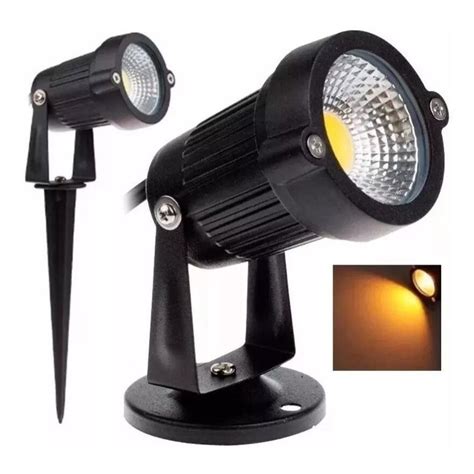 Luminária Espeto Jardim Lâmpada Cob Led 7w Luz Quente no Shoptime