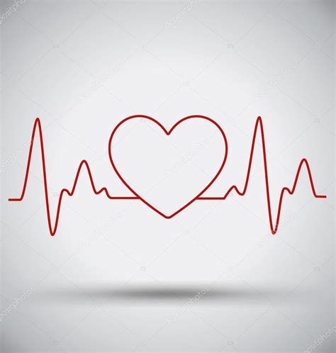 Iconos Del Latido Del Corazon Electrocardiograma Ilustracion Del Vector Images