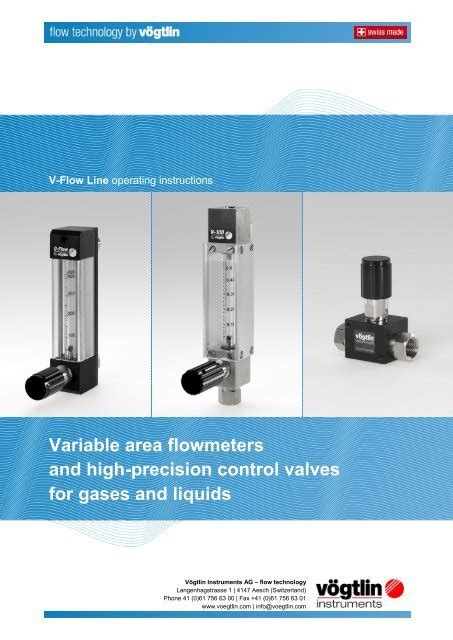 Variable Area Flowmeters And High Precision Control Valves For