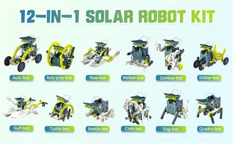 12 In 1 Stem Solar Robot Kit Educational Science Kits For Kids 8 12