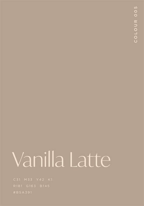 Vanilla Latte 005 Life In Colour Color Palette Design Color