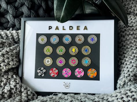 Complete 18 Gym Badges Paldea Scarlet Violet Exclusively Made Enamel