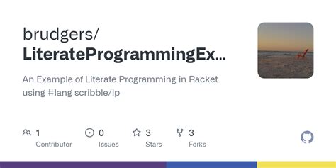 Github Brudgers Literateprogrammingexample An Example Of Literate