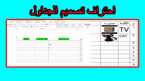 الجداول فى الوورد انشاء وتنسيق الجداول فى برنامج الوورد Create And