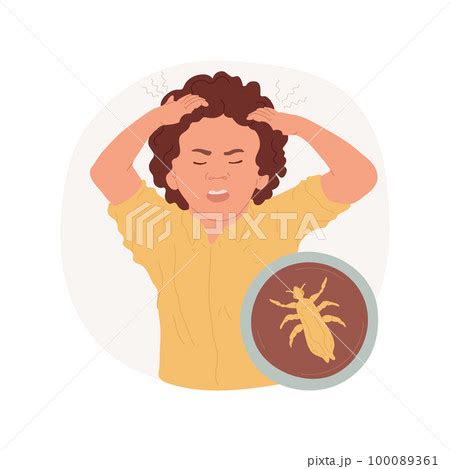 Head Lice Isolated Cartoon Vector Illustration