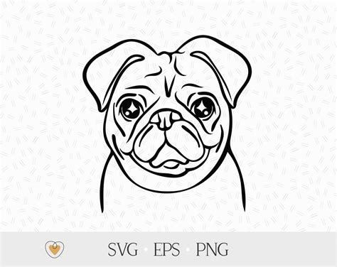 Pug Svg Dog Face Svg Pug Png Svg Files For Cricut Etsy Canada