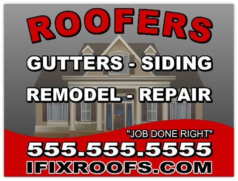 Roofing Company Signs - Roofers Advertising