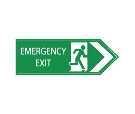 Emergency Exit Arrow Floor Marker Graphic Health And Safety