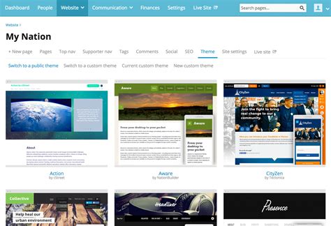 create  website theme  nationbuilder