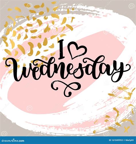 Wednesday Day Of The Week Handwritten White Ink Calligraphy Lettering