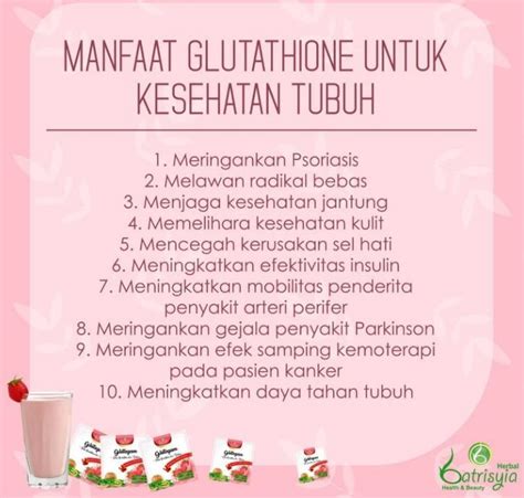 Manfaat Glutathione Untuk Kesehatan Tubuh Batrisyia Herbal