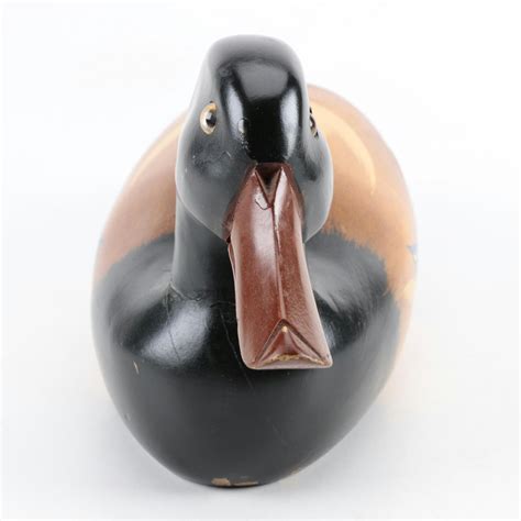 Limited Edition Frank L Beall Wooden Mason Replica Duck Decoy And