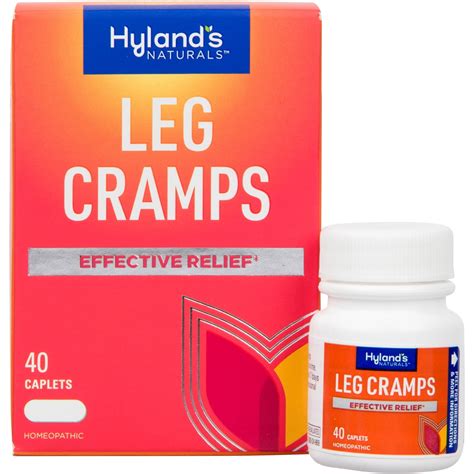 Hyland's Natural Leg Cramp Relief Caplets, Muscle Pain Medication, 40 ...