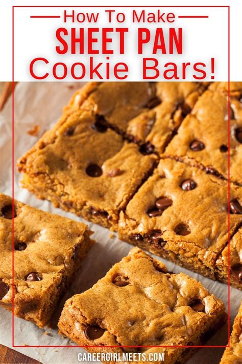 These Chocolate Chip Sheet Pan Cookie Bars Are Insanely Delicious This Dessert Bar Recipe Is