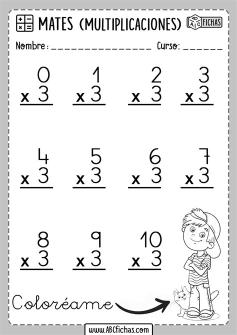 Fichas De Multiplicaciones Para Primaria Tablas De Multiplicar