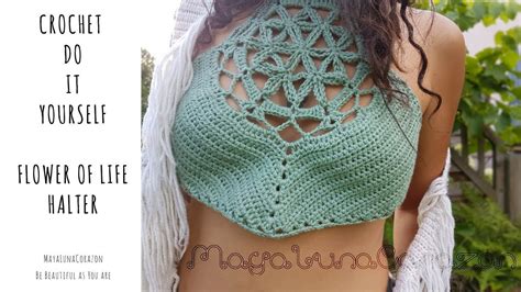 Diy Crochet Flower Of Life Halter Top Tutorial Crochet Fashion