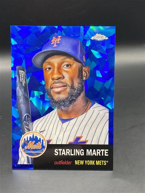 Topps Chrome Platinum Anniversary Starling Marte Blue