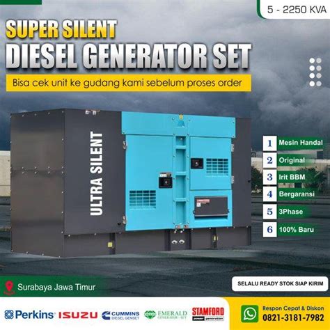 Jual Genset Murah 40 Kva Super Silent Jual Genset Surabaya Di Lapak