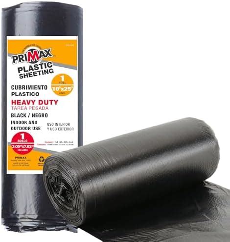 6 Mil Polyethylene Sheeting Roll 20 X 100 Black Plastic Sheeting