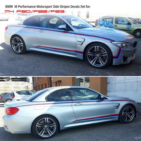 Bmw M Performance Motorsport Side Stripes Decals Set For F M F